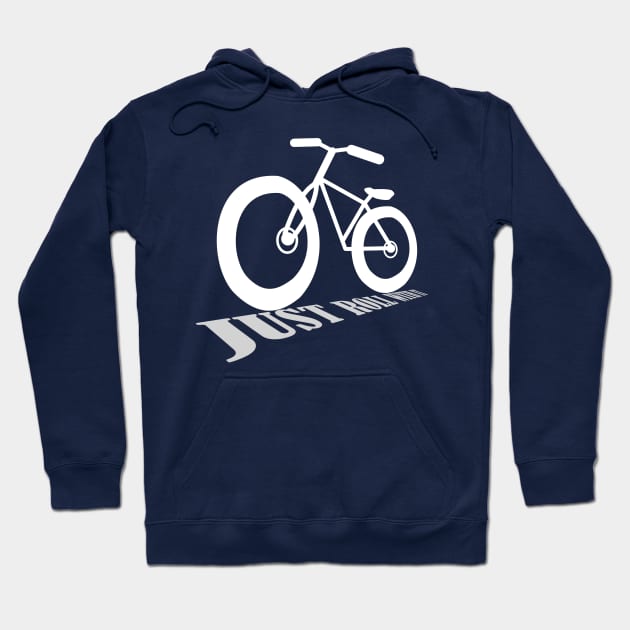 Just Roll With It - Retro Racing Bike Bicycle shirt Hoodie by andytruong